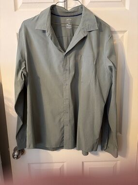 Apt. 9 Sage Green Long-Sleeve Button-Up Shirt